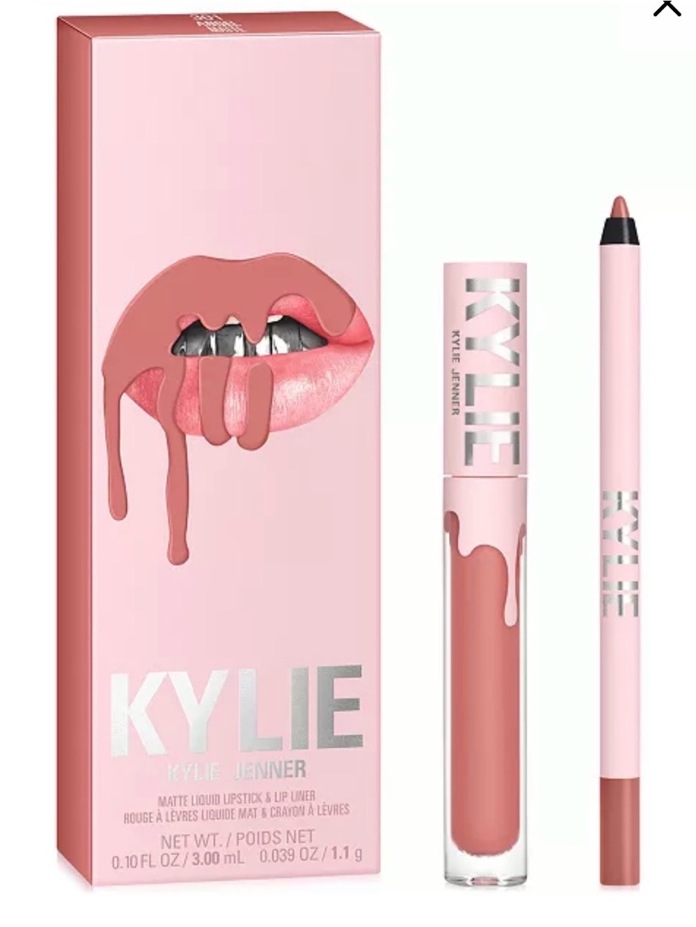Kylie Lip Kit #301/Angel Matte Liquid Lipstick & Liner — Soft Rose